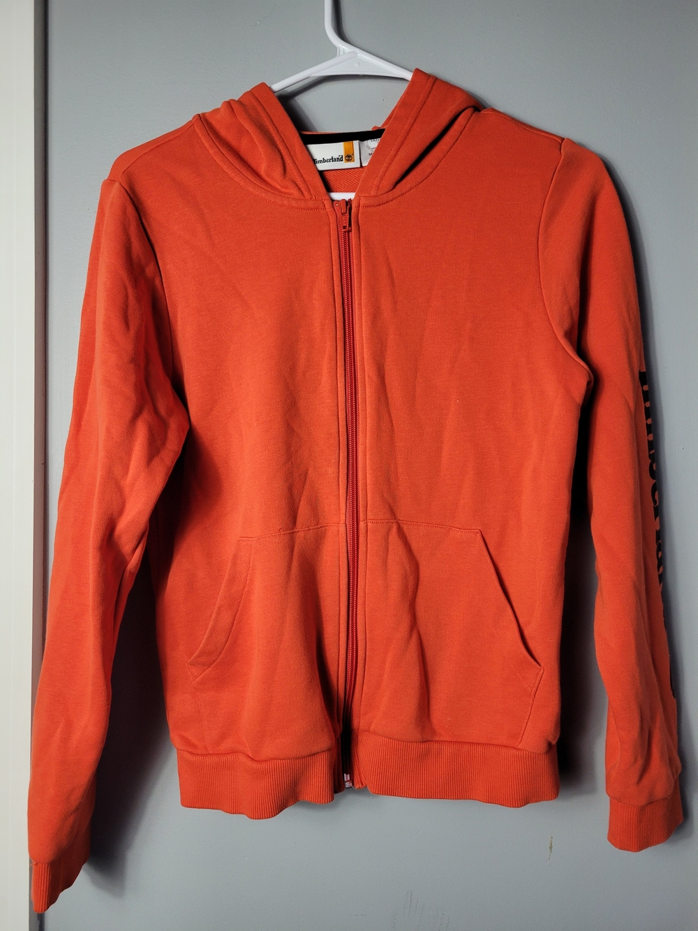 Timberland Orange Zip-Up Kids Hoodie